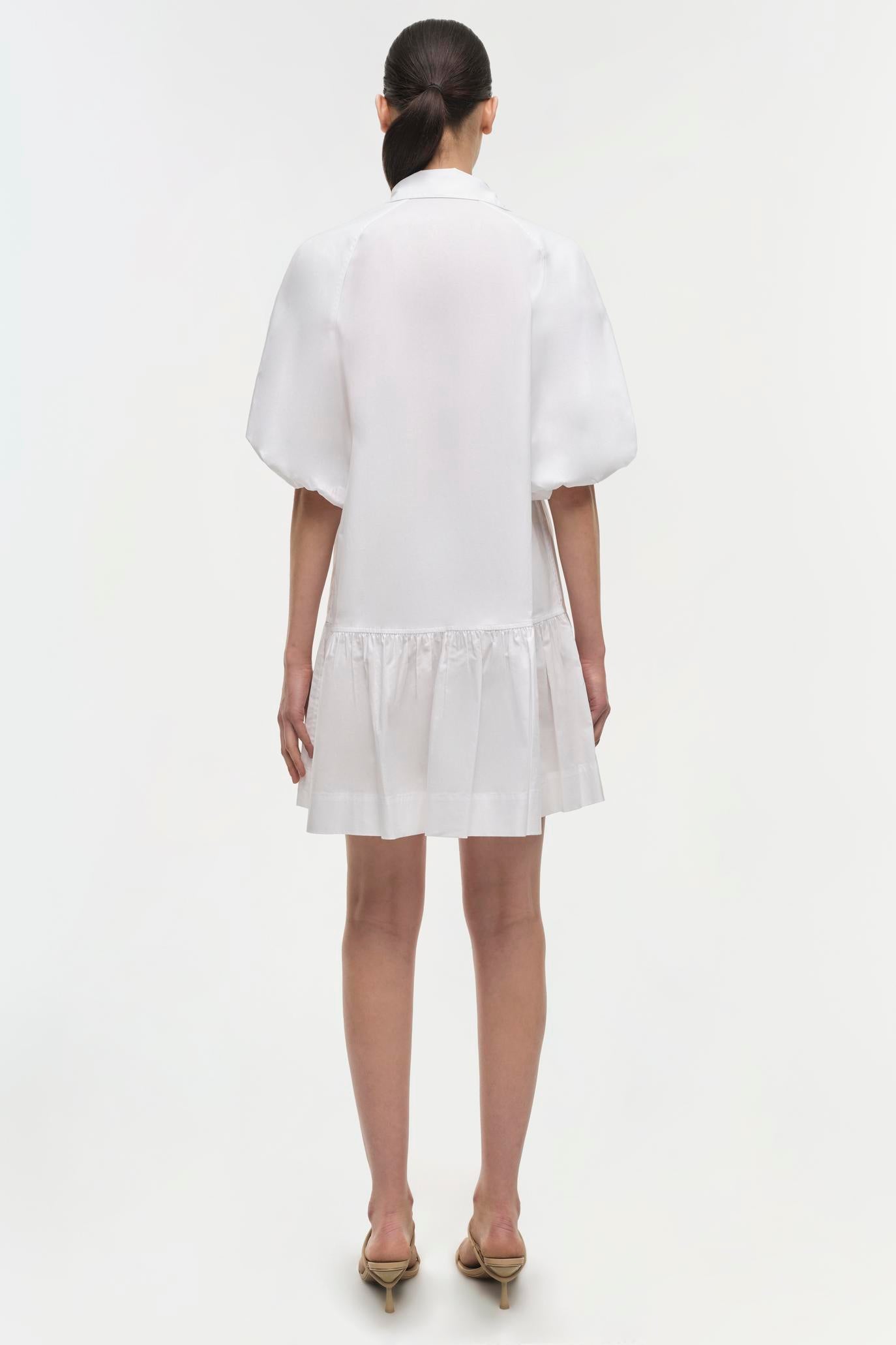 DRESSES/JUMPSUITS Crissy Cotton Poplin Dress in White Simkhai