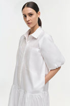 DRESSES/JUMPSUITS Crissy Cotton Poplin Dress in White Simkhai