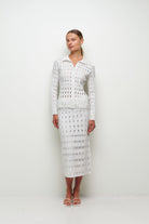 SWEATERS Ellsworth Knit Cardigan in Ivory Simkhai