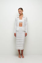 SKIRTS Billie Knit Midi Skirt in Ivory Simkhai