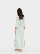 DRESSES/JUMPSUITS Bowen Dress in Blue Moss Stripe Xirena