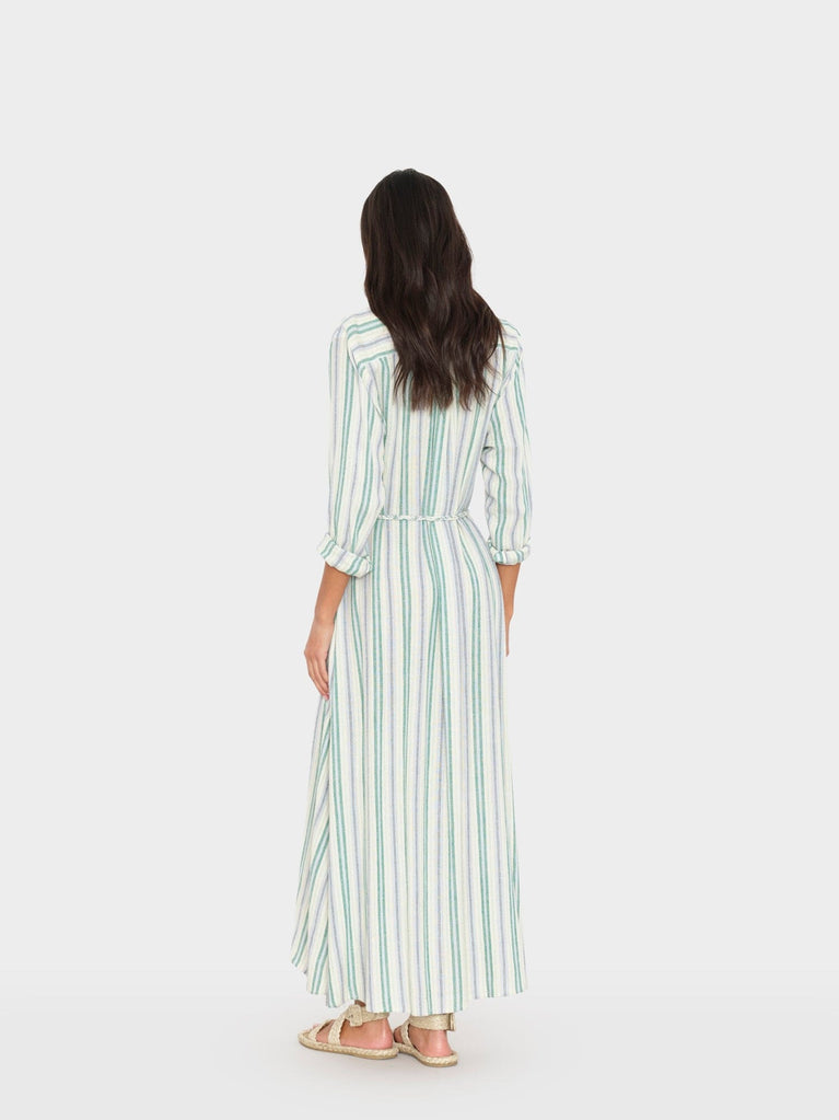 DRESSES/JUMPSUITS Bowen Dress in Blue Moss Stripe Xirena