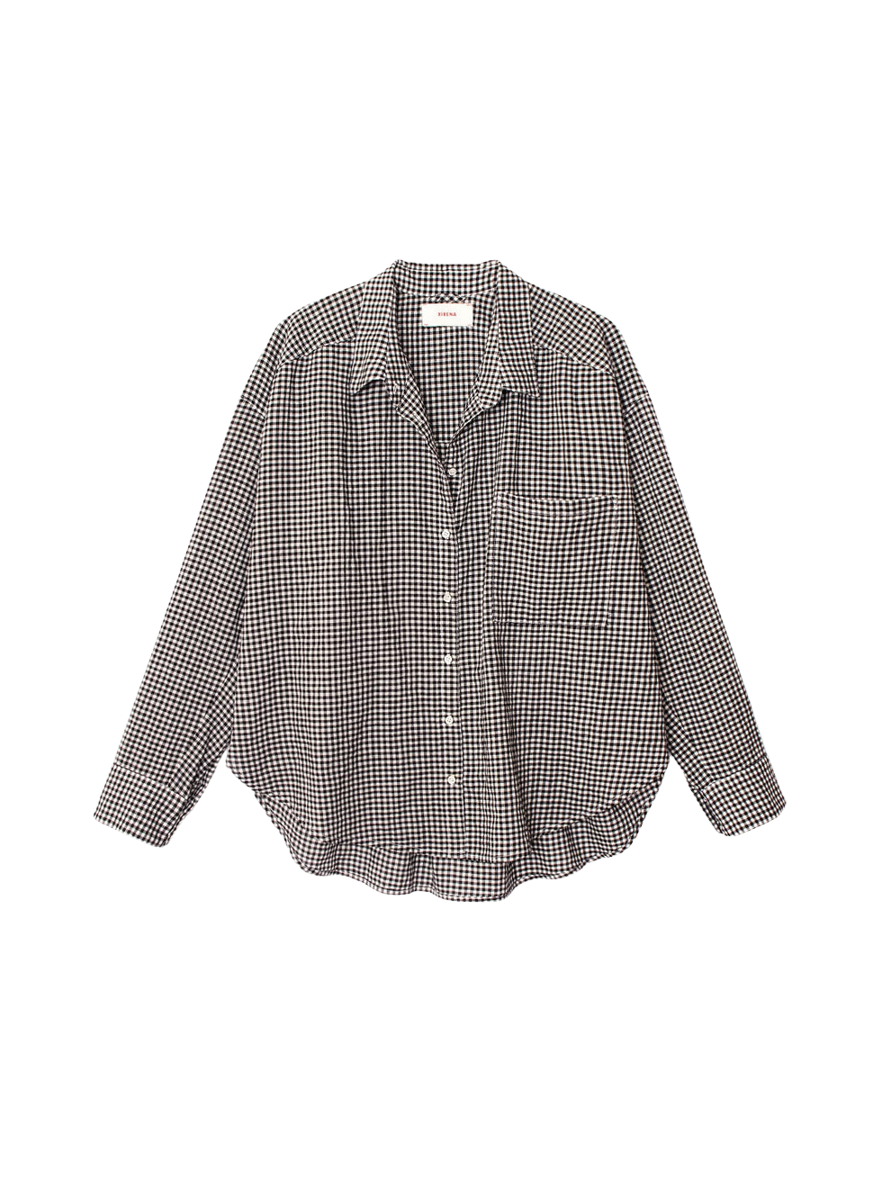 BLOUSES/SHIRTS/TOPS Jordy Gingham Shirt in Black Sand Xirena