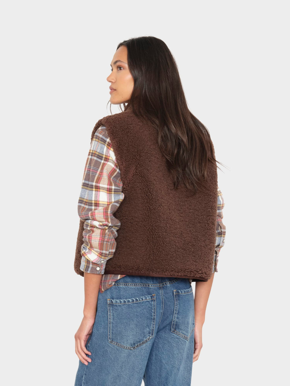 BLOUSES/SHIRTS/TOPS Kensi Vest in Chocolate Brown Xirena