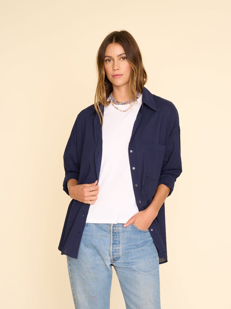 Tops Xirena Sydney Shirt in Deep Blue Xirena