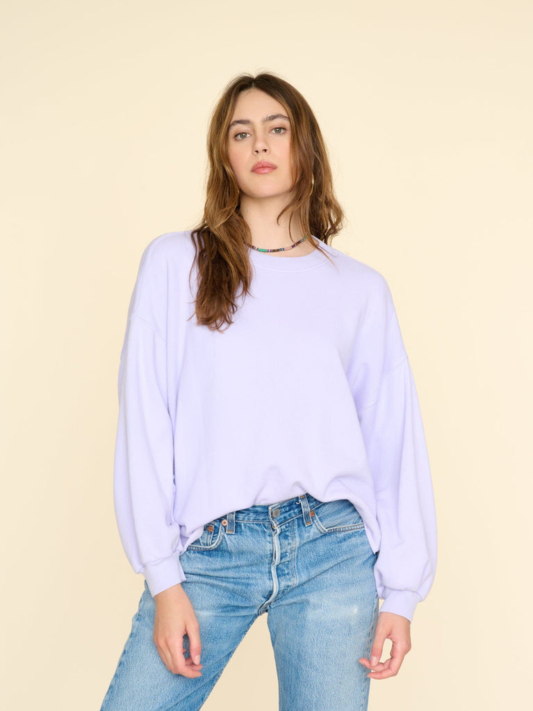 Tops Xirena Honor Sweatshirt in Pale Iris Xirena