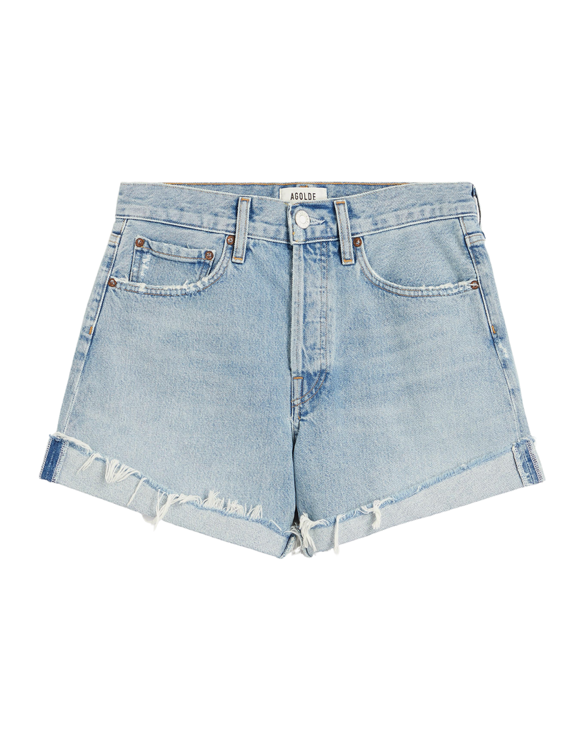 Shorts Agolde Parker Long Cuffed Short in Covet Agolde