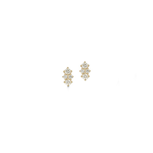 Earrings Dana Rebecca Vivian Lily Array Diamond Studs in Yellow Gold Dana Rebecca