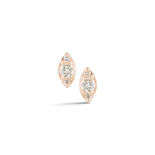 Earrings Dana Rebecca Sophia Ryan Mini Marquise Studs in Rose Gold Dana Rebecca