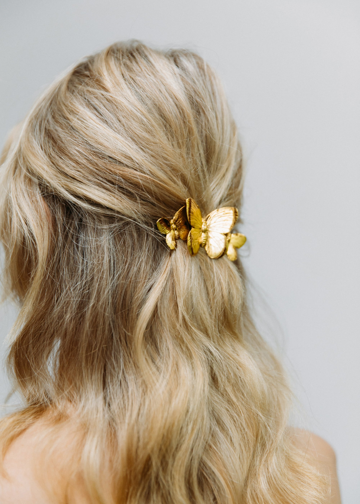 Hair Accessories Jennifer Behr Whitney Barrette in Gold Jennifer Behr