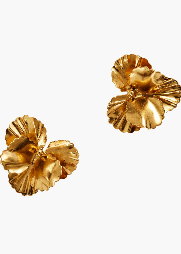 Earrings Jennifer Behr Pansy Earring in Gold Jennifer Behr