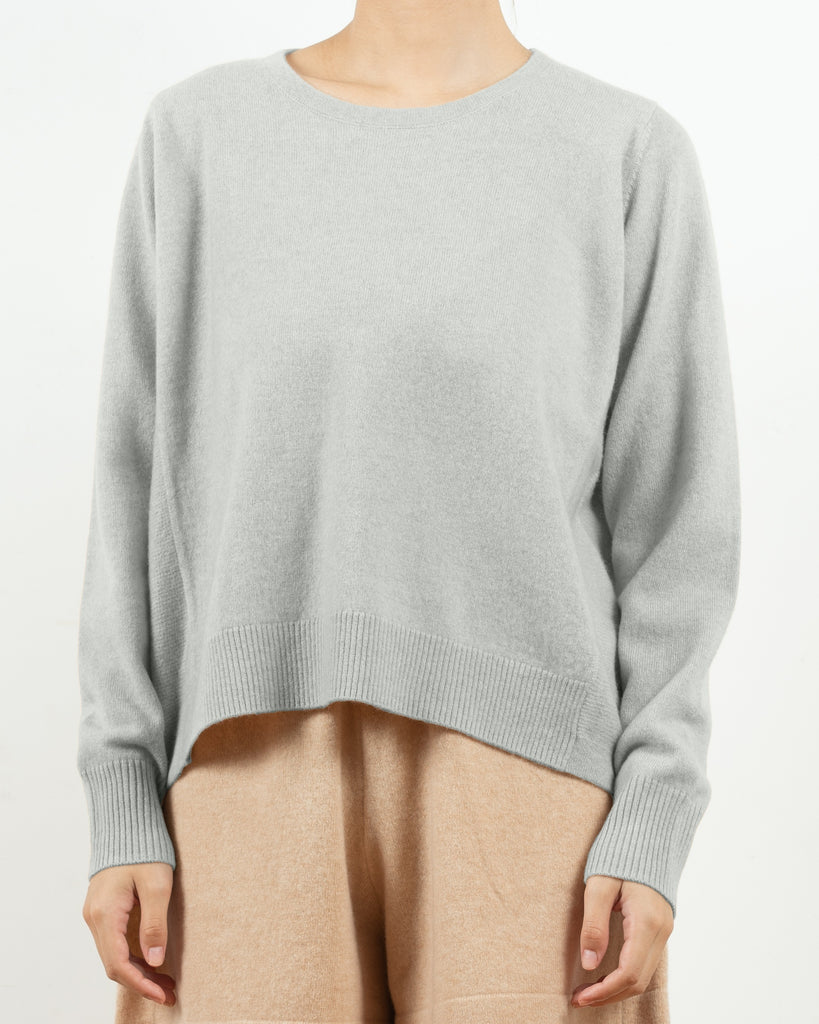 Sweaters CT Plage Cashmere Boxy Sweater in Light Grey CT Plage