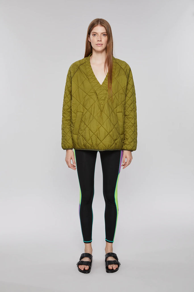 Jackets OOF Wear Oversized Quilted Sweatshirt in Army Green OOF Wear