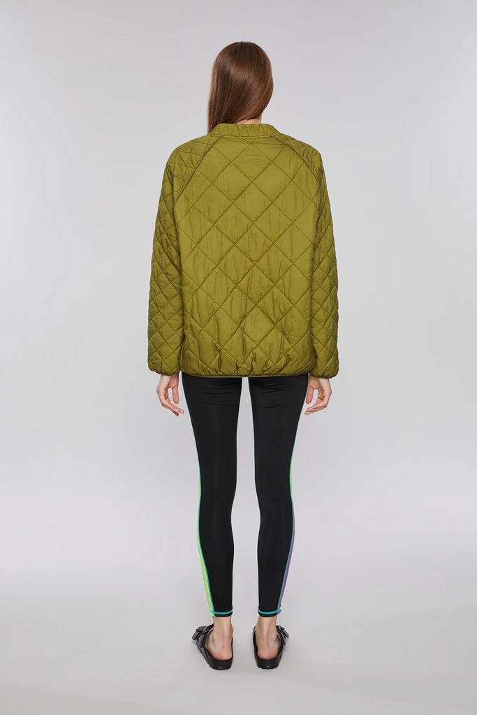 Jackets OOF Wear Oversized Quilted Sweatshirt in Army Green OOF Wear
