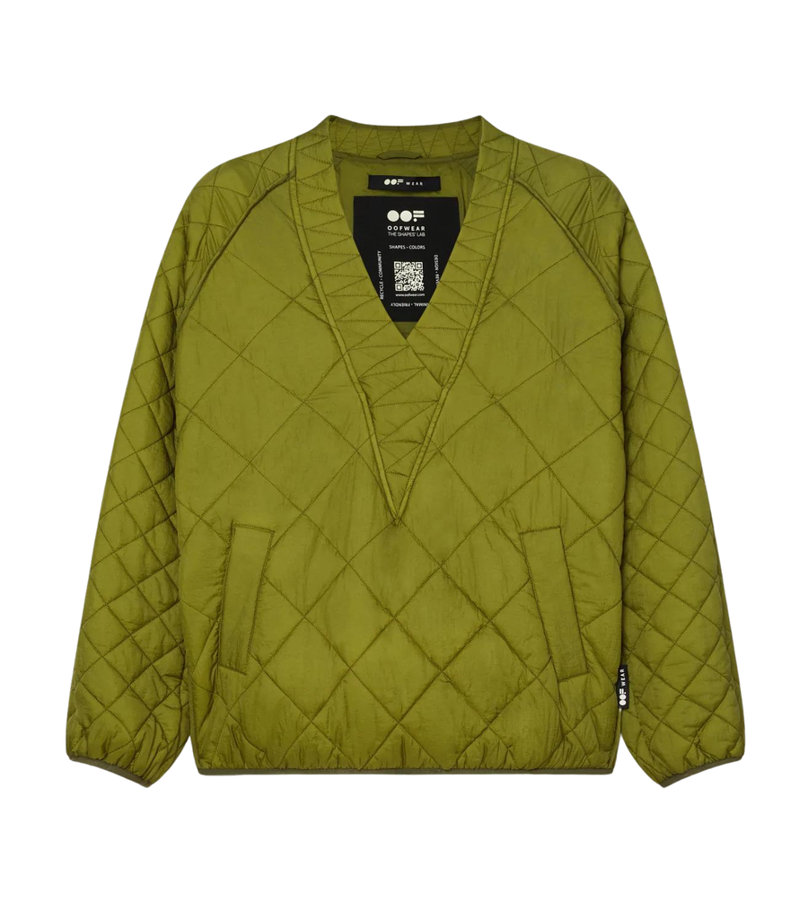 Jackets OOF Wear Oversized Quilted Sweatshirt in Army Green OOF Wear