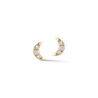 Earrings Dana Rebecca Mini Crescent Moon Studs in Yellow Gold Dana Rebecca