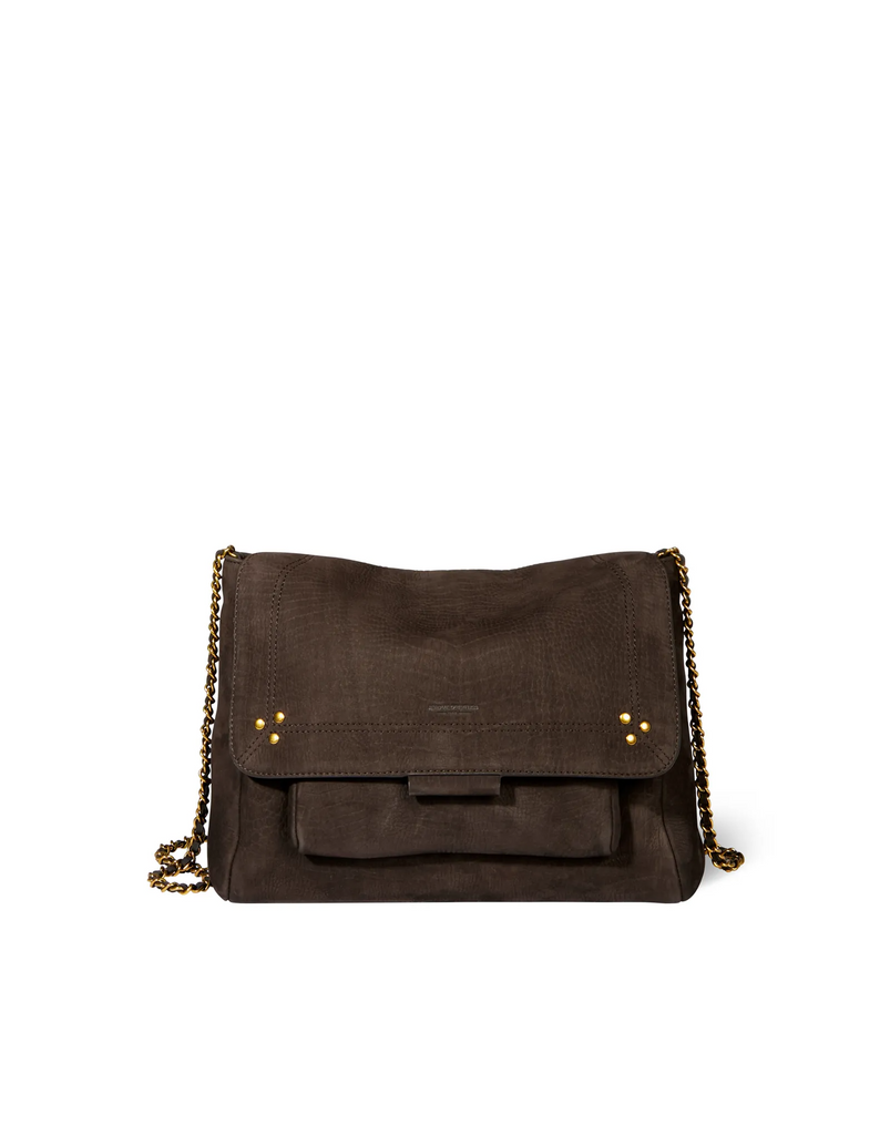 Handbags Jerome Dreyfuss Large Lulu Handbags in Moka Jerome Dreyfuss