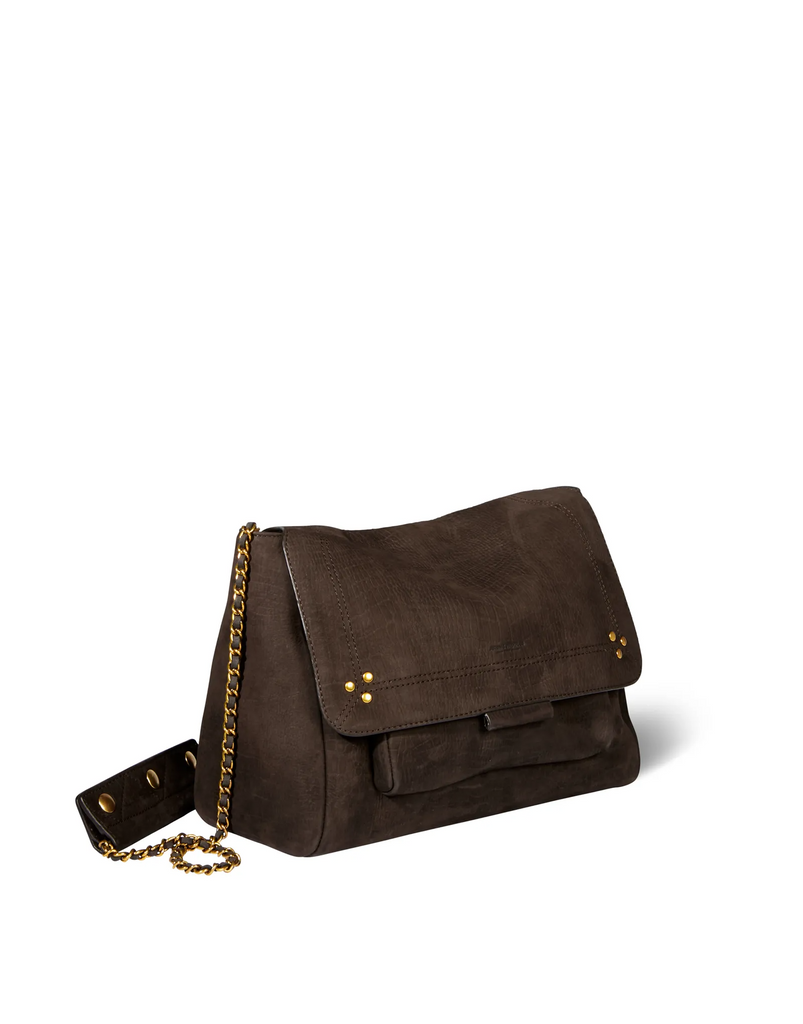 Handbags Jerome Dreyfuss Large Lulu Handbags in Moka Jerome Dreyfuss