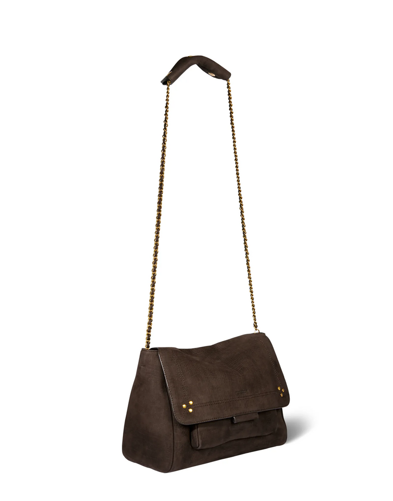 Handbags Jerome Dreyfuss Large Lulu Handbags in Moka Jerome Dreyfuss