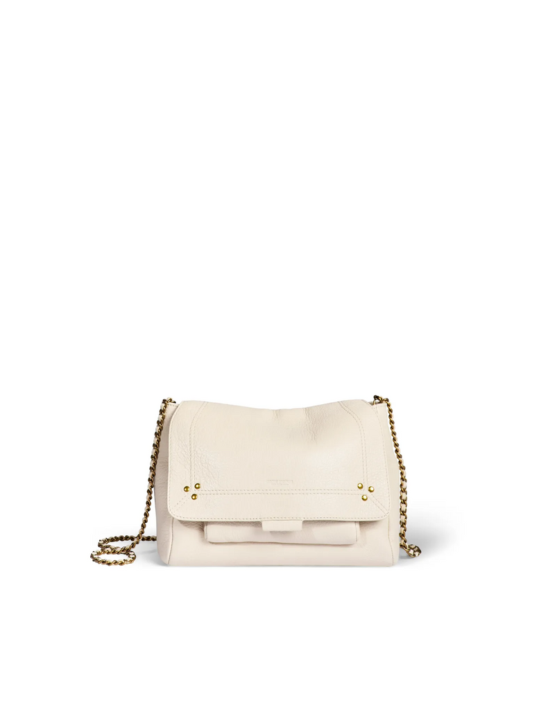 Handbags Jerome Dreyfuss Medium Lulu Handbag in Creme Graine Jerome Dreyfuss