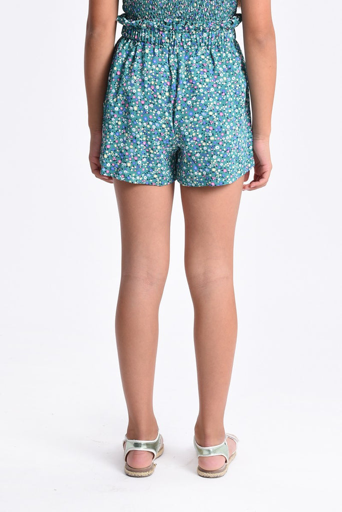 Shorts Molly Bracken Flare Floral Shorts in Green Molly Bracken