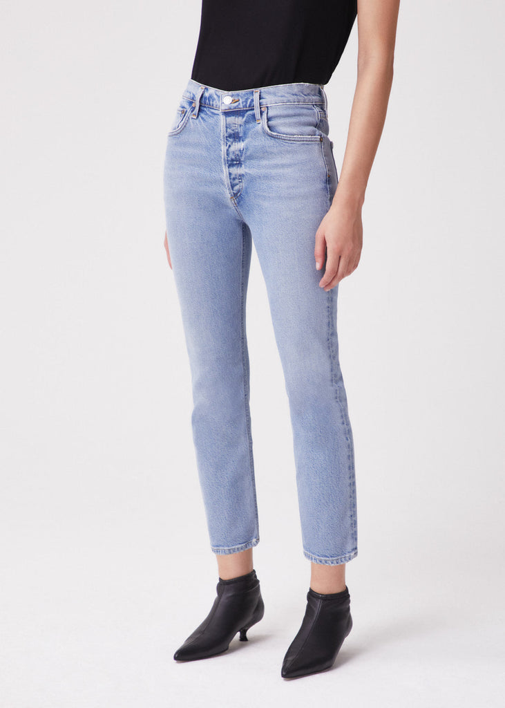 Jeans Agolde Riley Crop Jean in Shiver Agolde