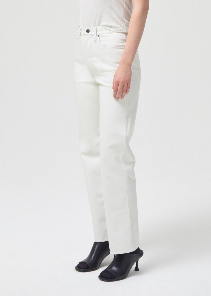 Leather Pants Agolde Recycled Leather 90's Pinch Waist Pants in Lace Agolde