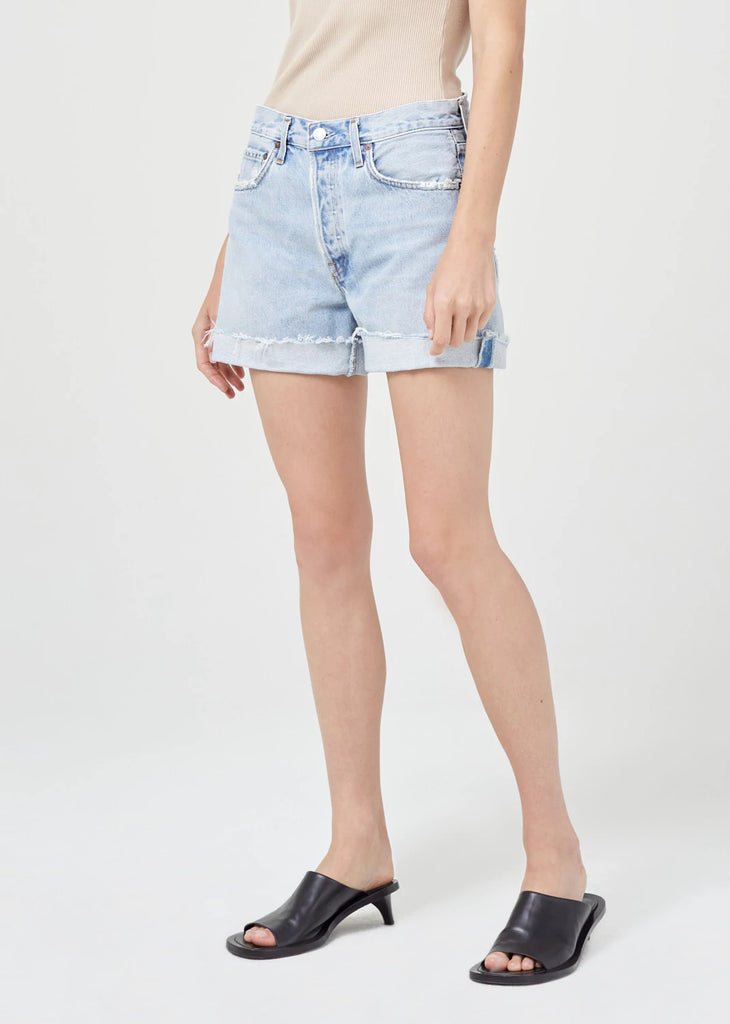 Shorts Agolde Parker Long Cuffed Short in Covet Agolde