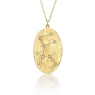 Necklaces Brooke Gregson Aquarius Astrology Necklace in Yellow Gold Brooke Gregson