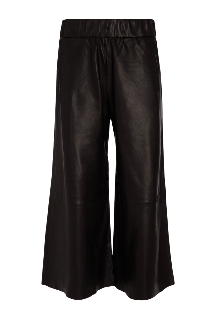 Leather Pants SPRWMN Leather Culotte in Black Sprwmn