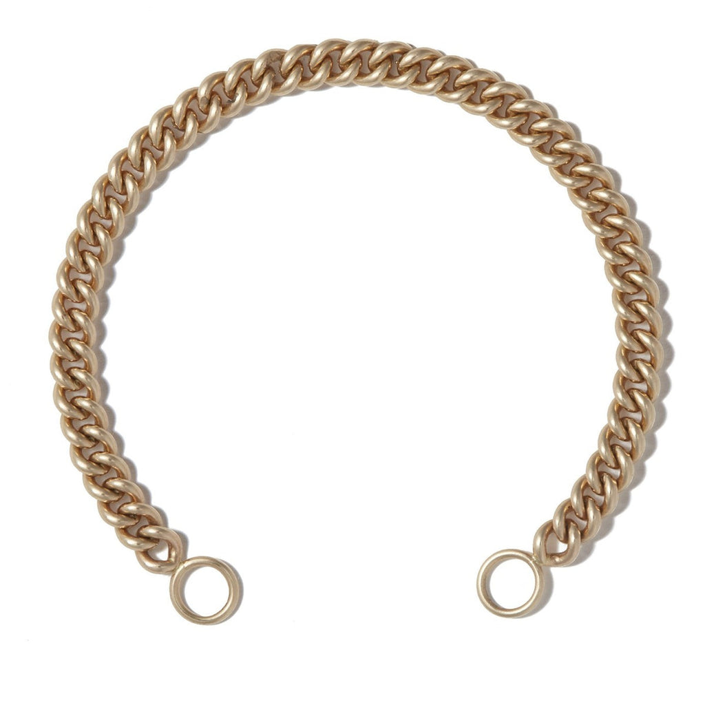 Bracelets Marla Aaron Heavy Curb Chain Bracelet in Yellow Gold Marla Aaron
