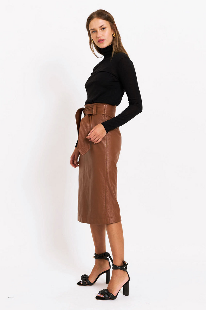 Skirts Christy Lynn Paola Skirt in Camel Christy Lynn