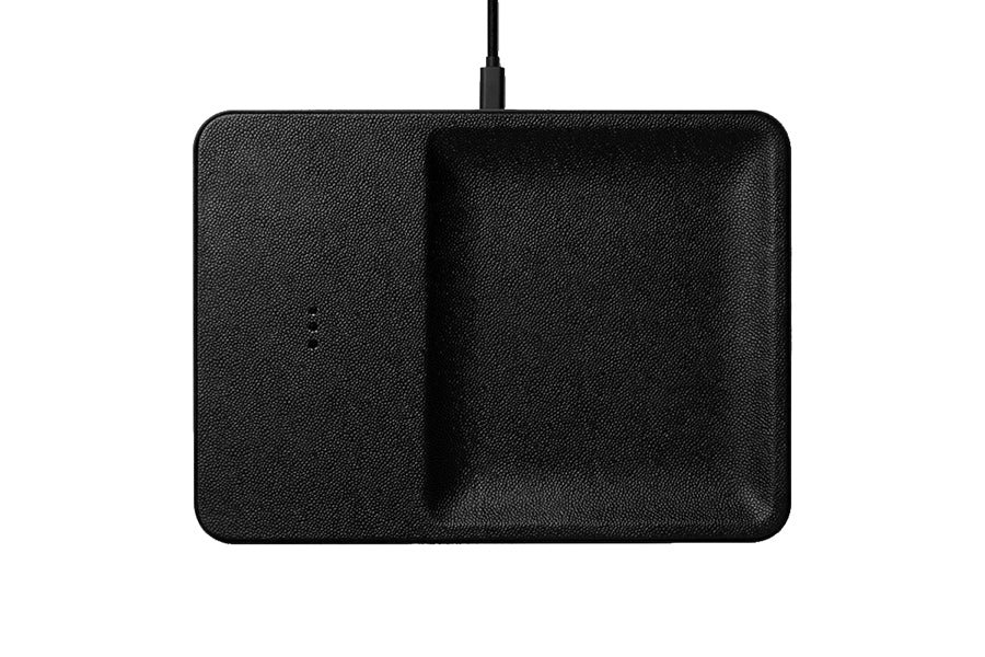 Tech Courant Wireless Charging Tray in Black Courant