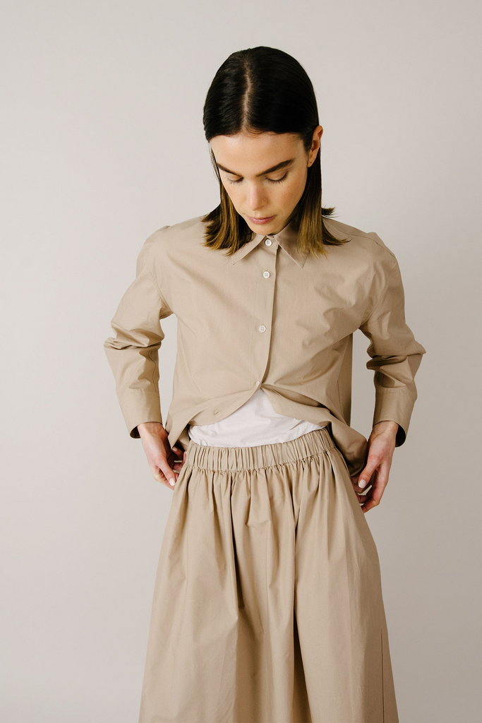 Skirts Organic by John Patrick Harper Skirt in Khaki Organic by John Patrick
