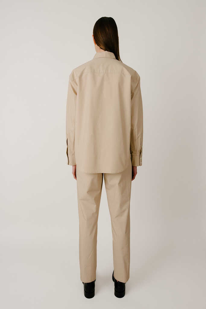 Tops Organic by John Patrick Cecilia Shirt in Khaki Organic by John Patrick