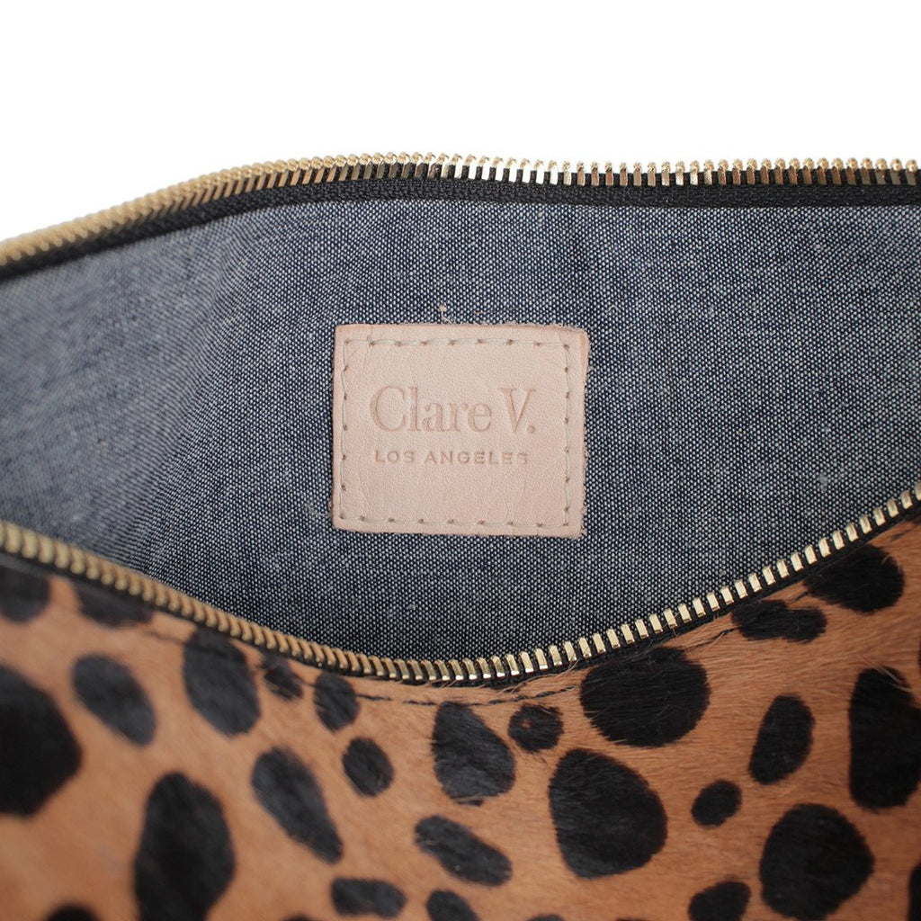Handbags Clare V. Foldover Clutch in Leopard Clare V.