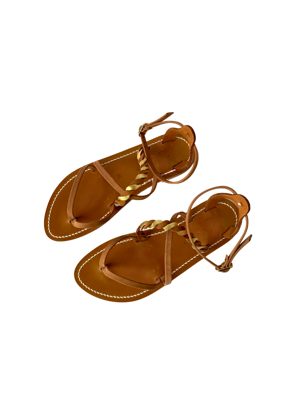 Gold cheap lame sandals