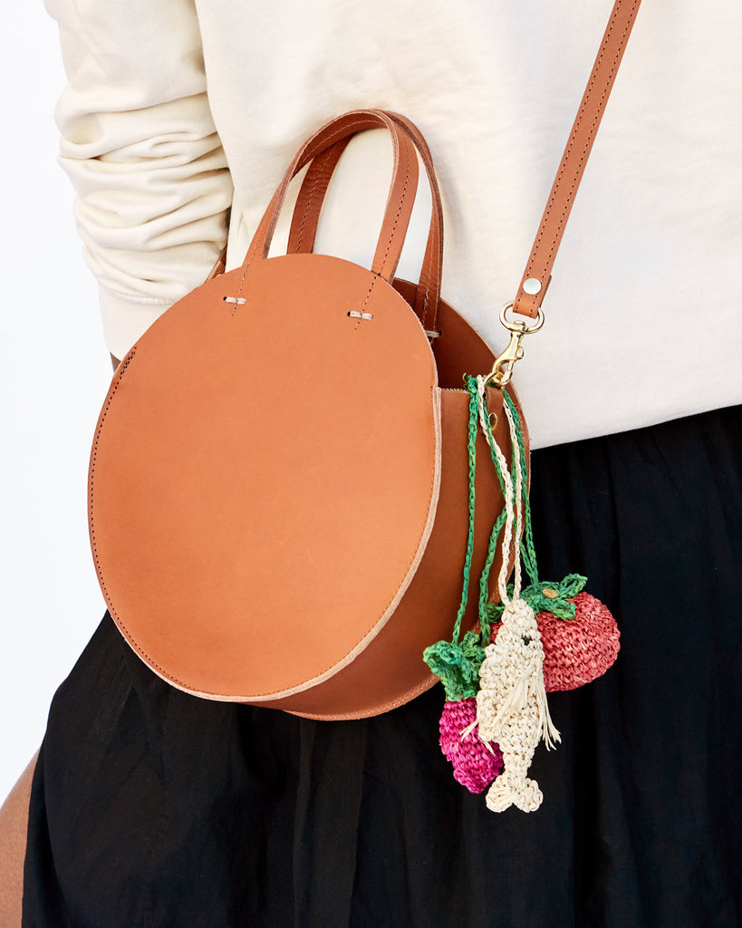 Bag Accessories Clare V. Raffia Crochet Fob in Radish Clare V.