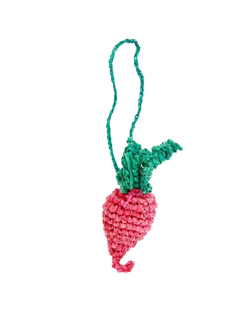 Bag Accessories Clare V. Raffia Crochet Fob in Radish Clare V.