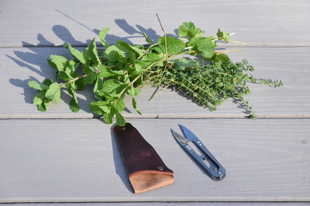 Gardening Earth and Nest Snips in Leather Pouch Heaven in Earth