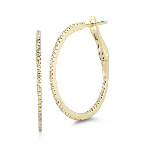 Earrings Dana Rebecca DRD Medium Diamond Hoops in Yellow Gold Dana Rebecca