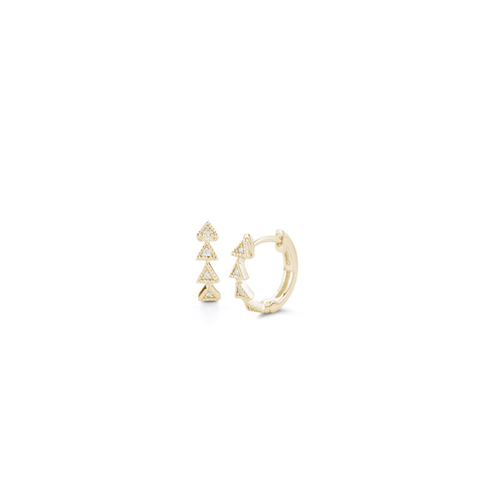 Earrings Dana Rebecca Emily Sarah Diamond Huggies in Yellow Gold Dana Rebecca