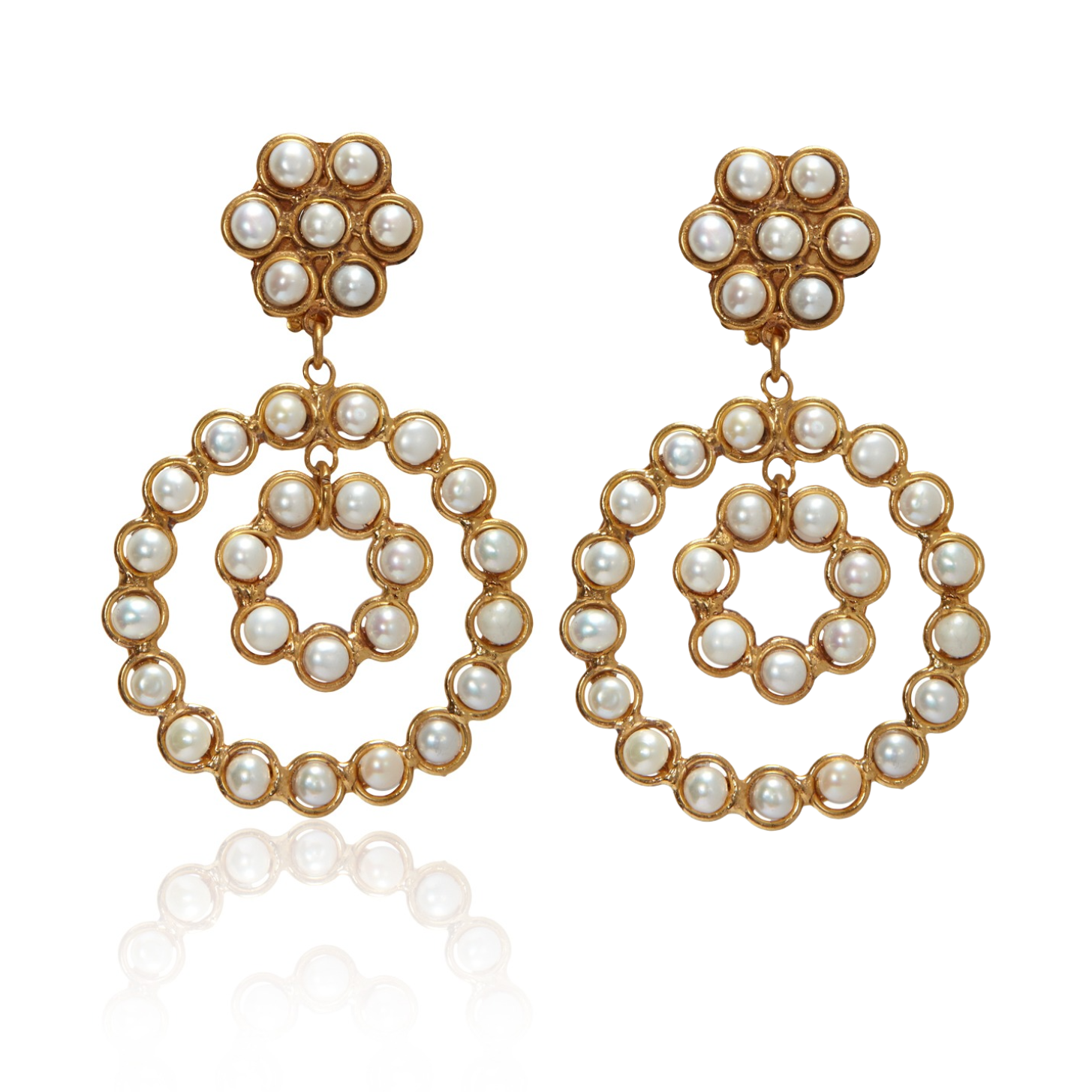 Earrings Sylvia Toledano Happy Flower Earring in Pearl Sylvia Toledano