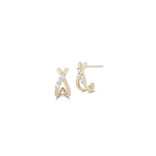 Earrings Dana Rebecca Ava Bea X Huggies in Yellow Gold Dana Rebecca