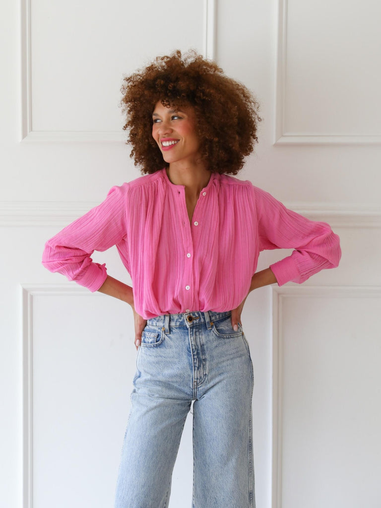 Tops Mille Floraian Top in Azalea Mille