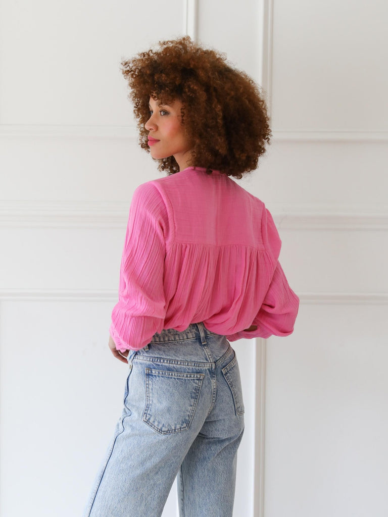 Tops Mille Floraian Top in Azalea Mille