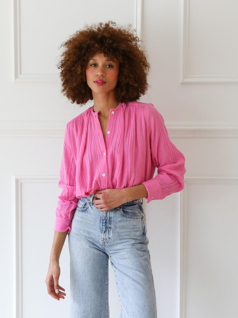 Tops Mille Floraian Top in Azalea Mille