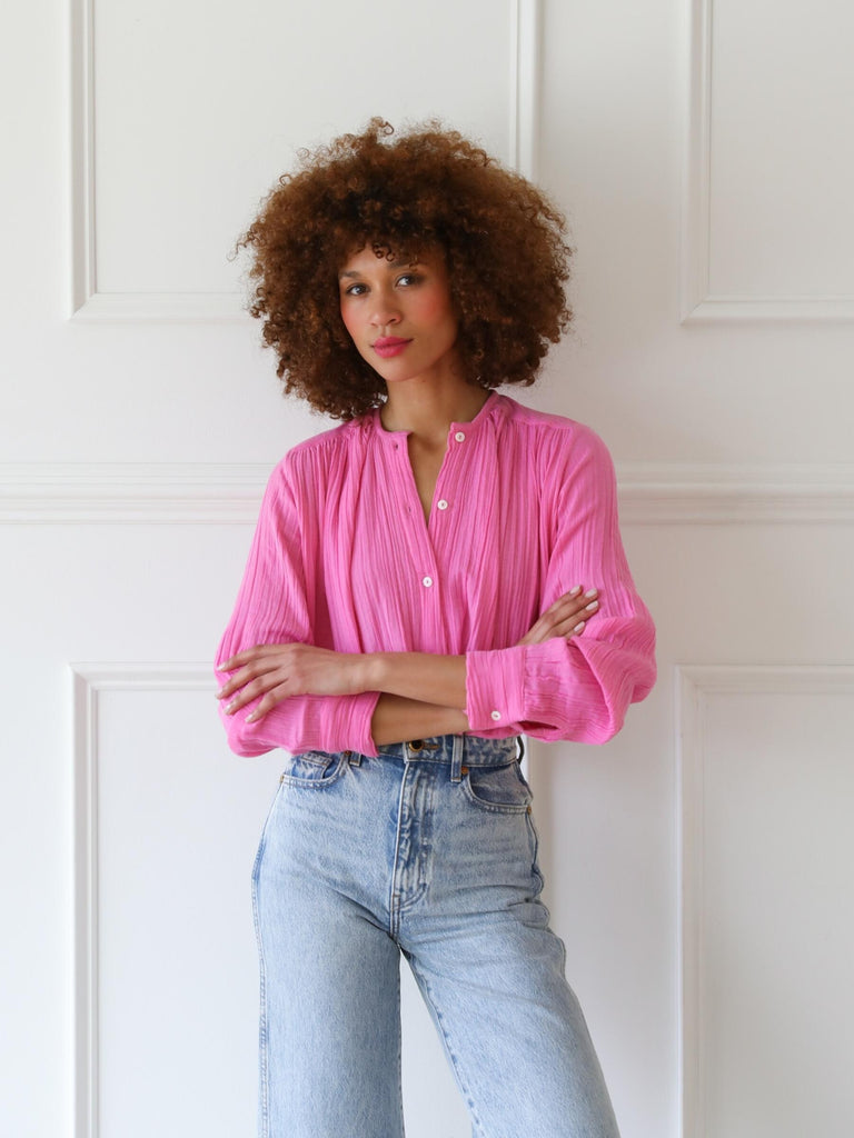Tops Mille Floraian Top in Azalea Mille
