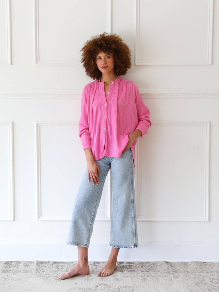 Tops Mille Floraian Top in Azalea Mille