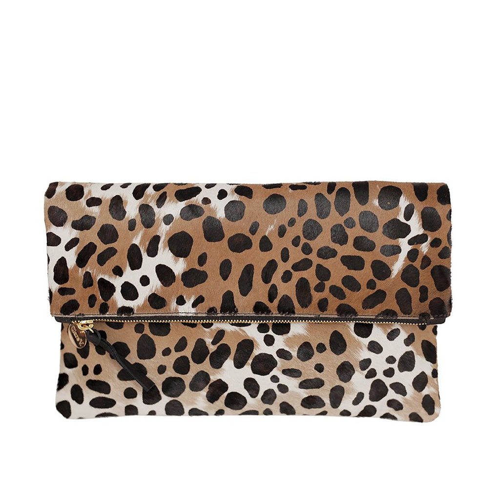 Handbags Clare V. Foldover Clutch in Leopard Clare V.